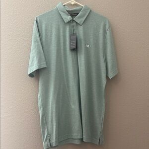 Travis Mathew Green Polo Shirt Classic Style NWT